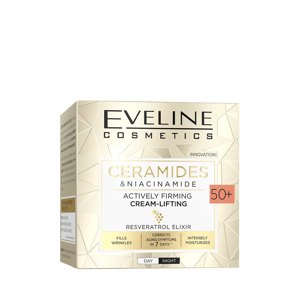 Eveline Cosmetics – Aktiv straffende Lifting-Creme 50+ mit Ceramiden und Niacinamid