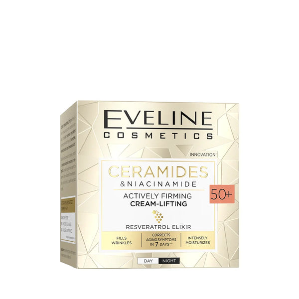 Eveline Cosmetics – Aktiv straffende Lifting-Creme 50+ mit Ceramiden und Niacinamid