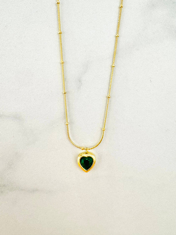 Herz-Halskette mit schwarzen Zirkonia 🖤✨