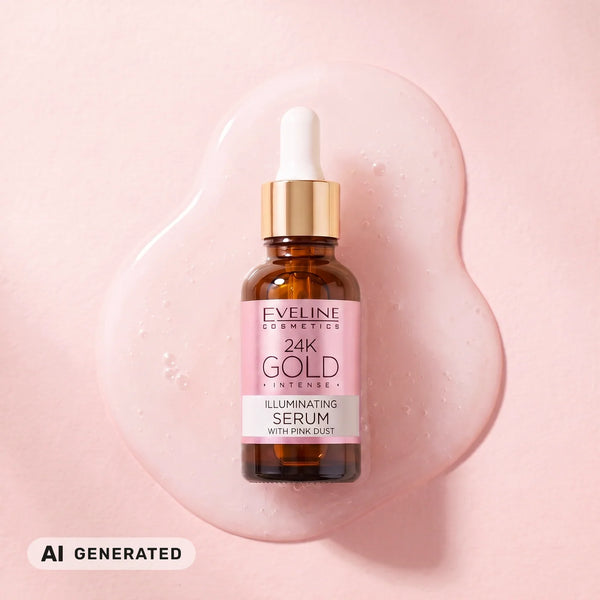 Eveline Cosmetics Illuminating Serum mit rosa Puder – Strahlender Glow