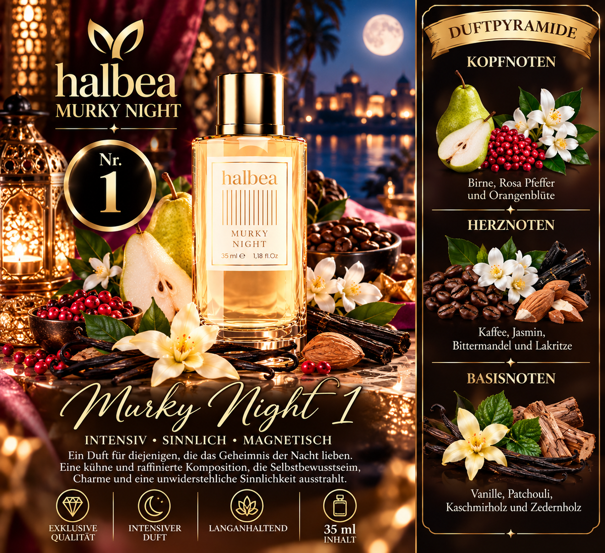 Murky Night 1 - Damenparfum 35ml Elixir
