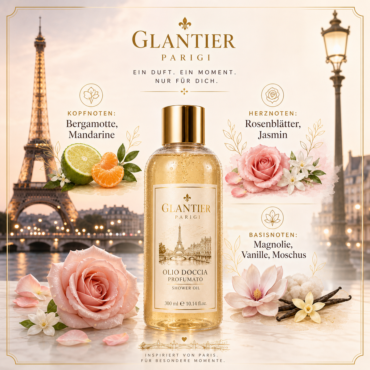 Glantier Parigi Duschöl – 300 ml