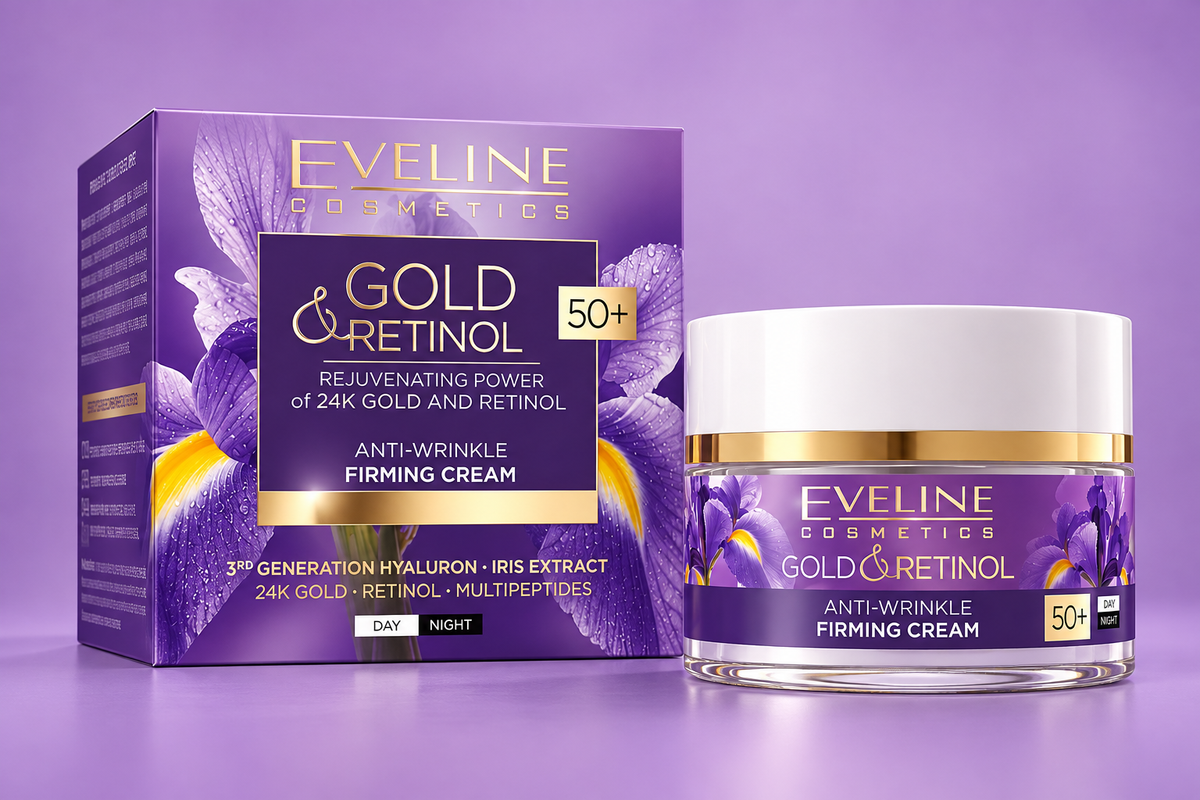Eveline Cosmetics Gold &amp; Retinol – Anti-Falten-Creme 50+