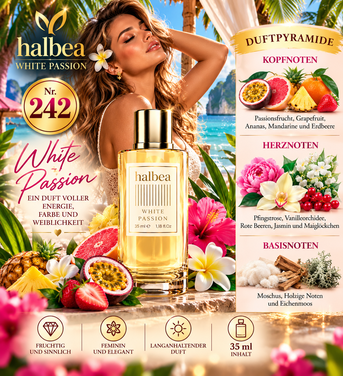 White Passion 242 - Damenparfum 35ml Elixir