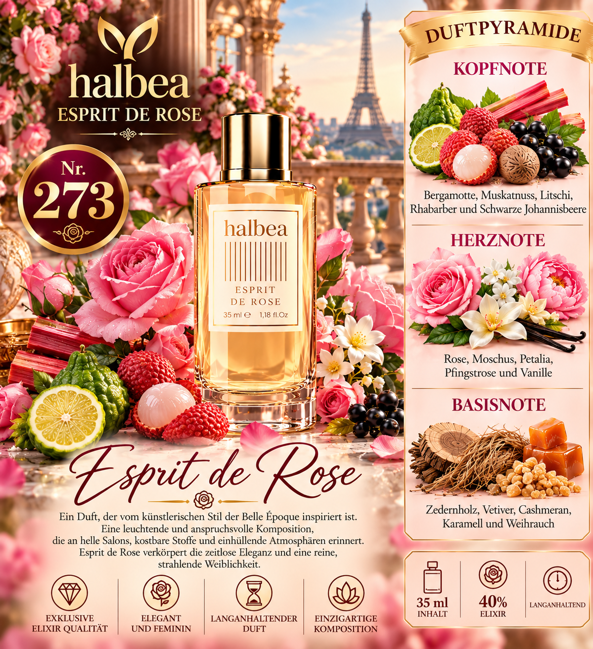 Esprit de Rose - Damenparfum 35ml Elixir 273