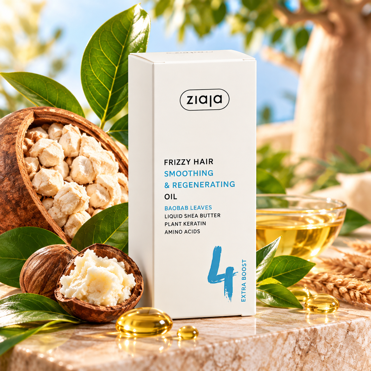 Ziaja Baobab Leaves Haaröl Glättend 50 ml