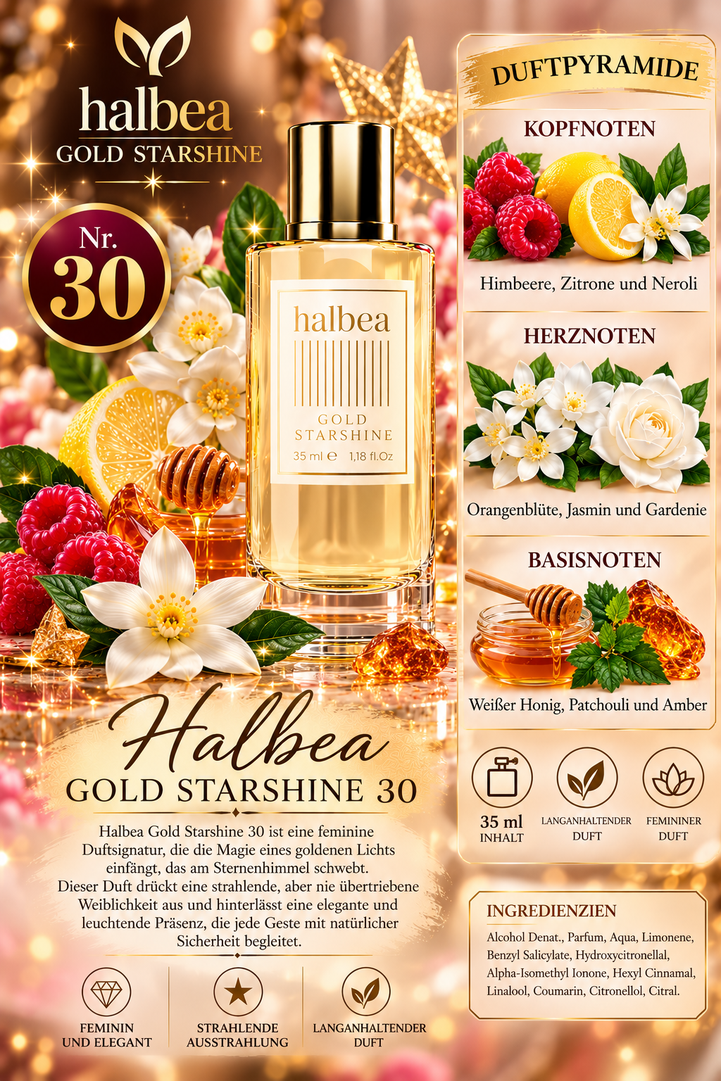 Gold Starshine 30 - Damenparfum 35ml Elixir