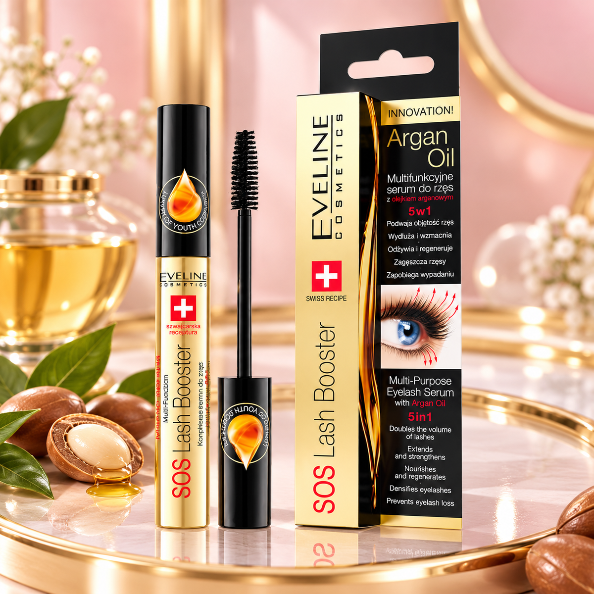 Multifunktionales Wimpernserum mit Arganöl 5in1 -10ml