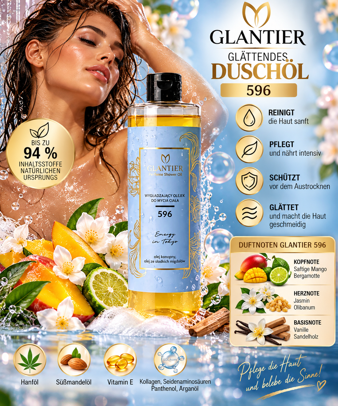 Glättendes Duschöl 596 – 400 ml