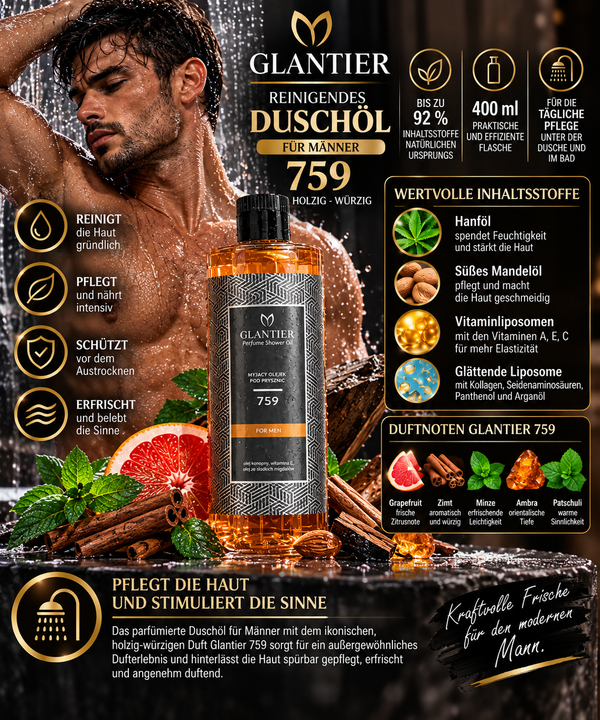 Reinigendes Duschöl für Herren 759 - 400 ml