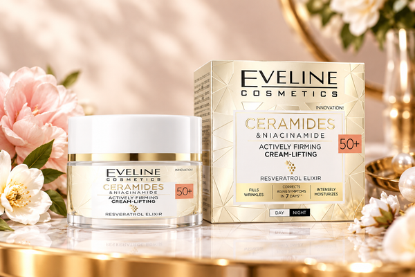 Eveline Cosmetics – Aktiv straffende Lifting-Creme 50+ mit Ceramiden und Niacinamid