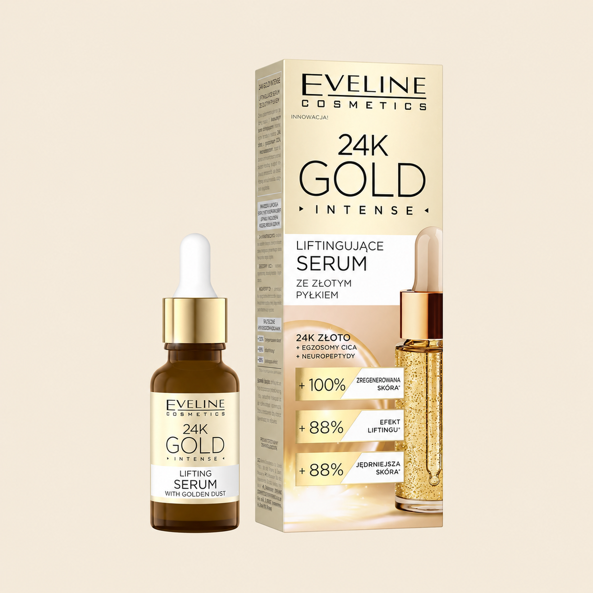 Eveline Cosmetics 24K Gold Intense – Lifting-Serum mit Goldstaub