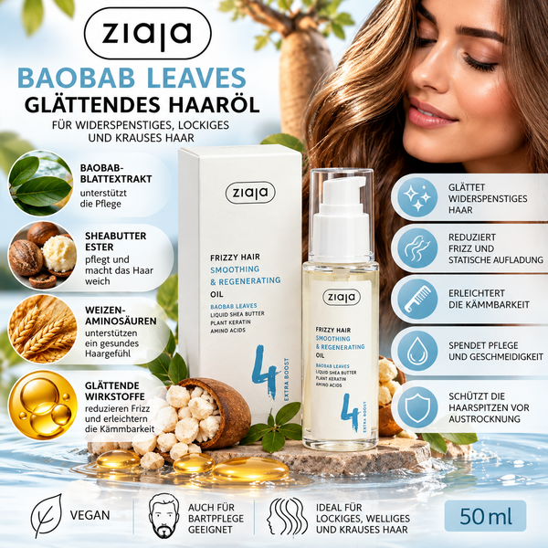 Ziaja Baobab Leaves Haaröl Glättend 50 ml