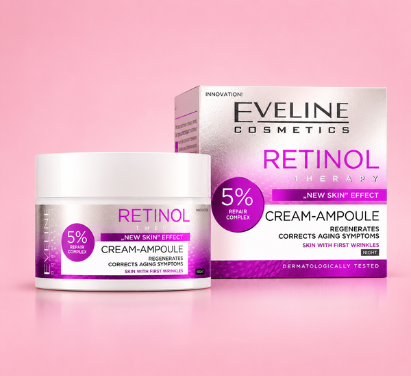 Eveline Cosmetics Retinol Therapy – Creme-Ampulle mit Retinol und 5 % Reparaturkomplex