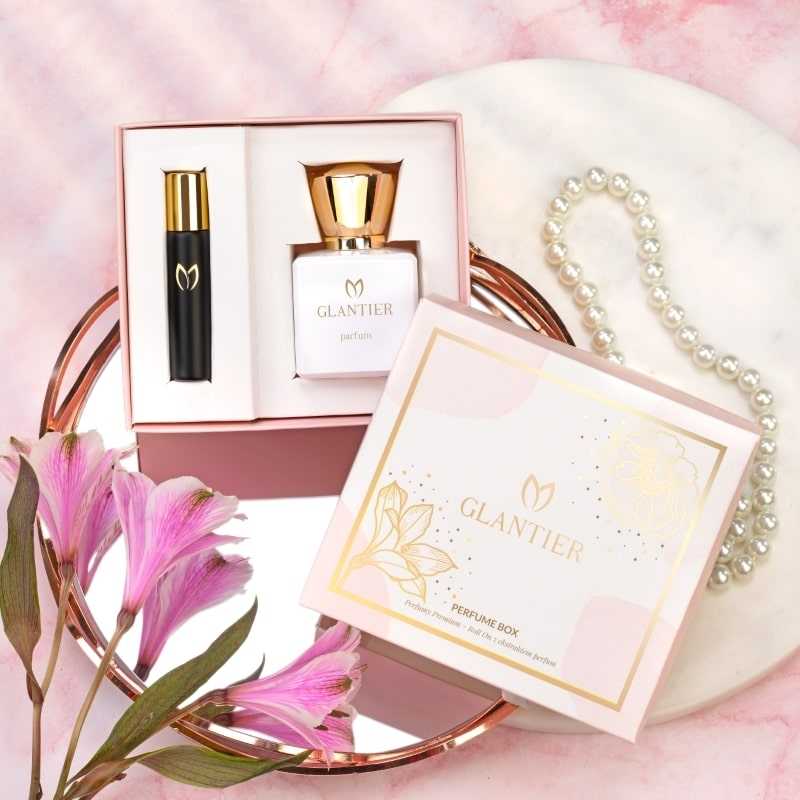 Parfum Box 585 – Parfum Premium Glantier 585 + Roll-On Glantier 585