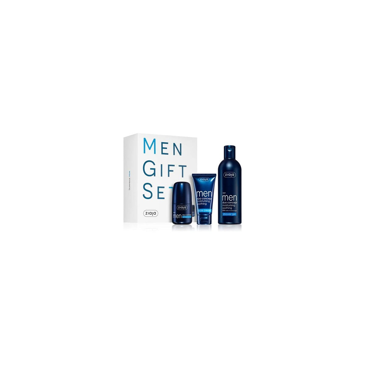 Ziaja Men Geschenkset: Antitranspirant 60 ml + Gesichtscreme 50 ml + Duschgel 300 ml